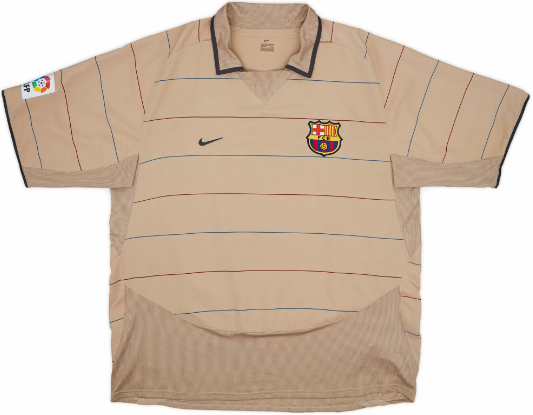 🟡 FC Barcelona 2003-04 Away Shirt — 🟡🟤🔵