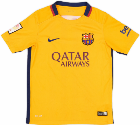 🟡🔴 FC Barcelona 2015-16 Away Shirt — 🟡🔴🔵
