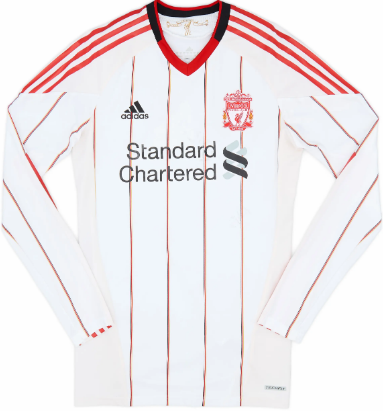 ⚪️🔴 Liverpool 2010-11 Away Shirt — ⚪️ Long Sleeve