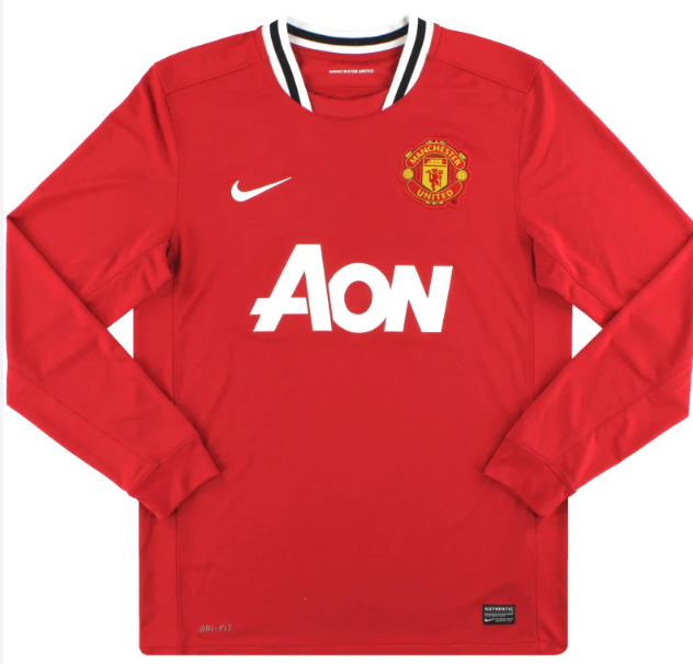 🔴 Manchester United 2011/12 Home Jersey 🔴 long sleeve