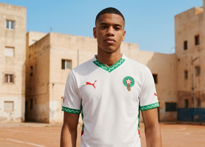 Morocco 2026 Away Jersey – Fan Version 🇲🇦🤍